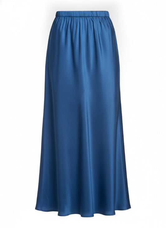 Women's Blue Slip Maxi Skirt
