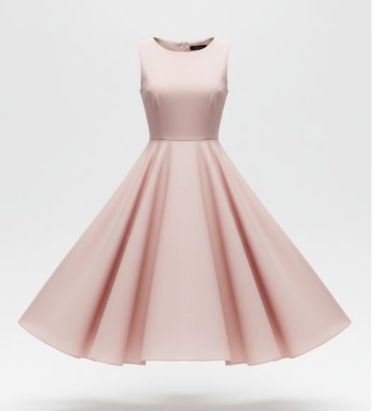 Pink Flare Line Dress