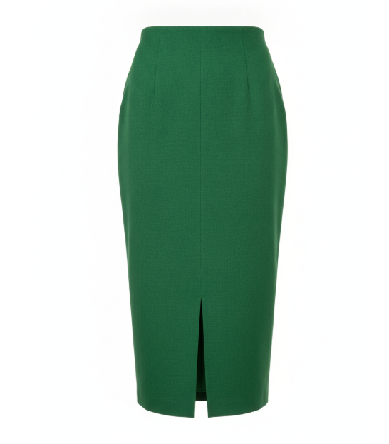 Green Pencil Midi Skirt