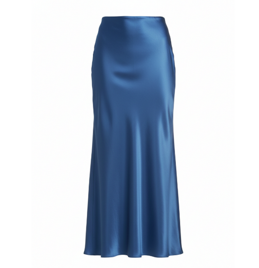 Blue Slip Maxi Skirt