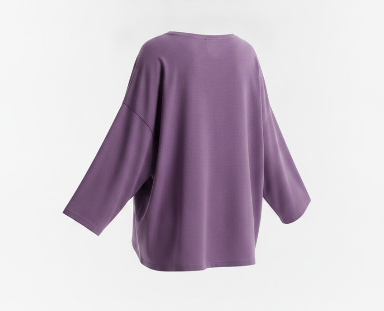 Purple Slouchy Dropped T Shirt