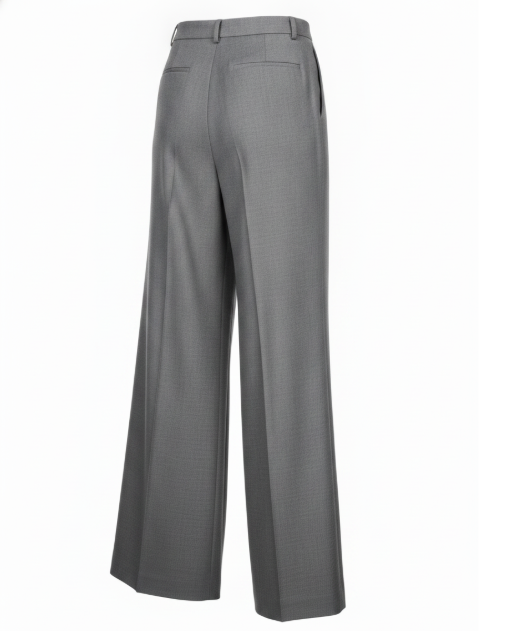 Gray Wide Column Pant