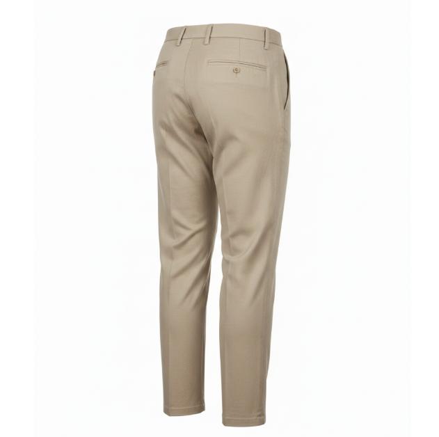 Women's Beige Taper Crop Pant