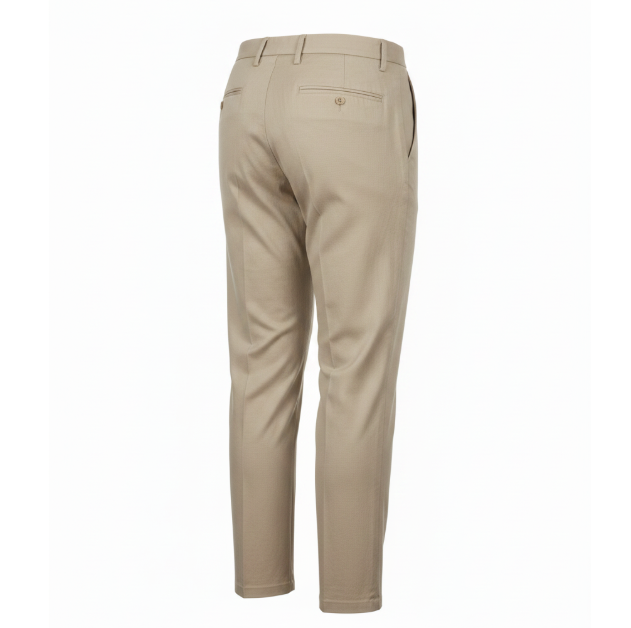 Beige Taper Crop Pant