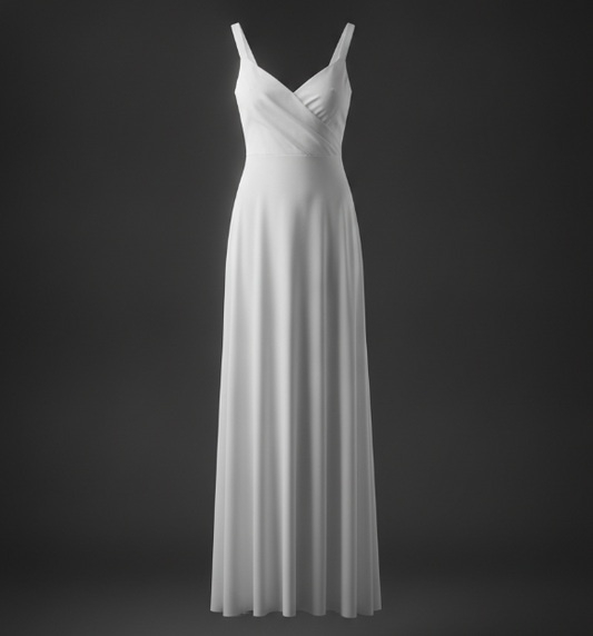 White Column Maxi Dress
