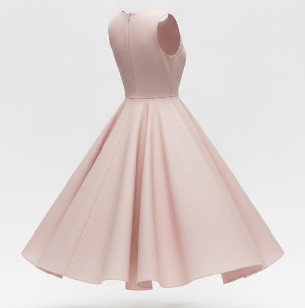 Women's Pink Flare Line Dress