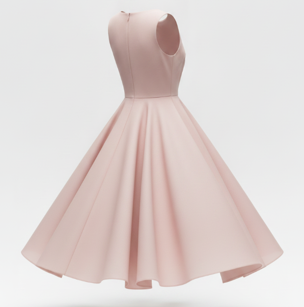 Pink Flare Line Dress