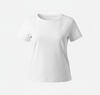 Women's White Box Crew T Shirt - White