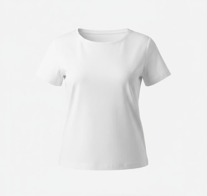 Women's White Box Crew T Shirt