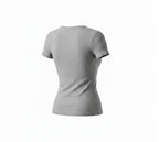 Women's Gray Ribbed Slim T Shirt - Gray