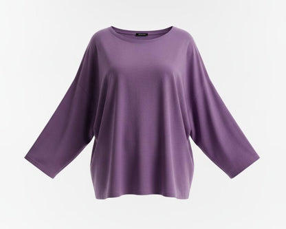 Women's Purple Slouchy Dropped T Shirt