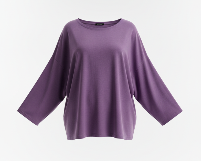 Purple Slouchy Dropped T Shirt