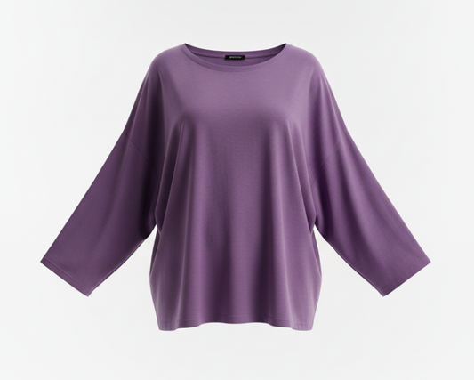 Purple Slouchy Dropped T Shirt