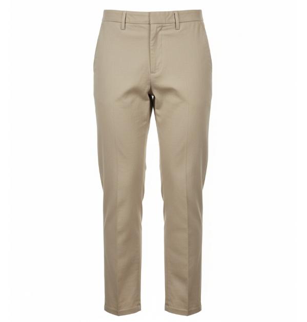 Women's Beige Taper Crop Pant