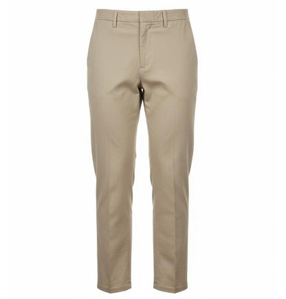 Women's Beige Taper Crop Pant