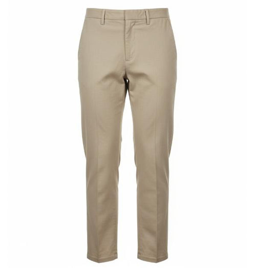 Women's Beige Taper Crop Pant - Beige