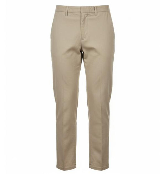 Women's Beige Taper Crop Pant
