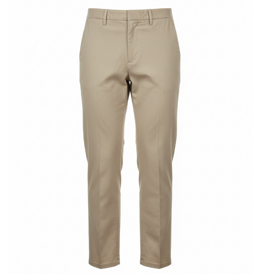 Beige Taper Crop Pant