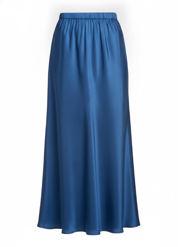 Women's Blue Slip Maxi Skirt