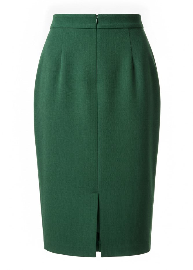 Women's Green Pencil Midi Skirt
