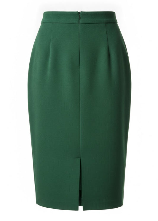 Women's Green Pencil Midi Skirt