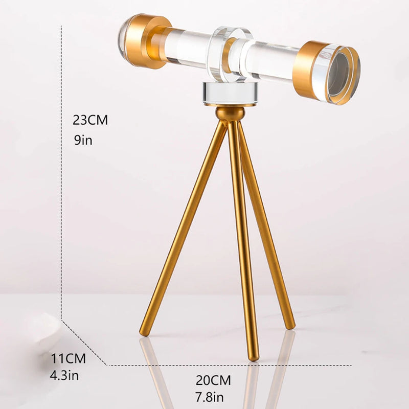 Telescópio de Cristal Decorativo